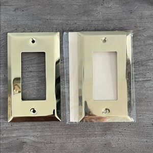 Gold Metal Light Switch Cover